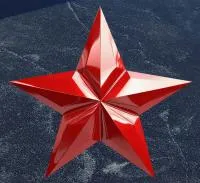 Красная звезда на граните в Покрове (518429)