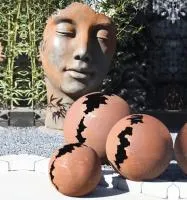 Кортен 3 шара — парк декор (518952) ∅ 950 750 450 мм. Покров