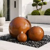 Шары 3 шт. фонтан Corten от (518907) ∅ 0,35 до 1 м. Покров