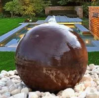 Сфера КОРТЕН - ШАР ФОНТАН 3D (518902) ∅ 850 мм. Покров