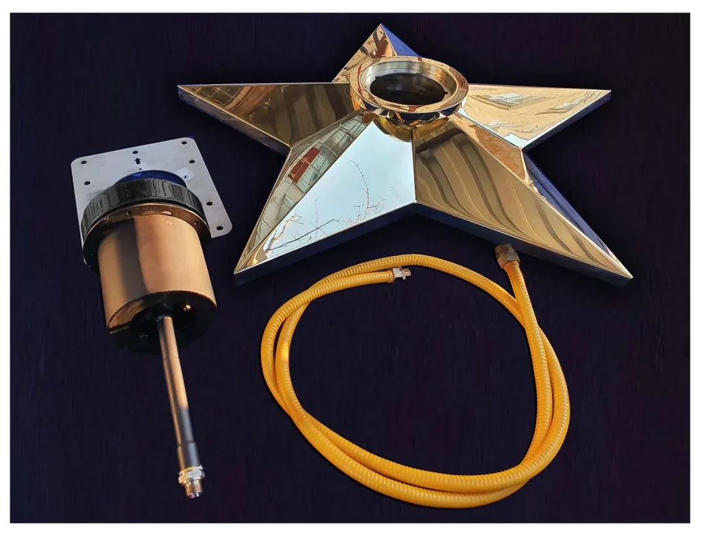 Вечный огонь звезда с газовой ветроустойчивой горелкой - комплект поставки Покров 